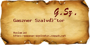 Gaszner Szalvátor névjegykártya